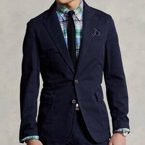 NWT Polo Ralph Lauren Navy Unconstructed Tailored Chino Men's Jacket Size XXL